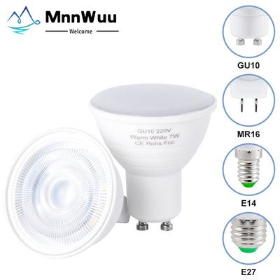 MR16 GU10 E27 E14 Lampada LED Lampadina 5W/7W 220V Bombilla Lampada LED Faretto Lampara LED Spot Luce 120 gradi Freddo/Bianco caldo