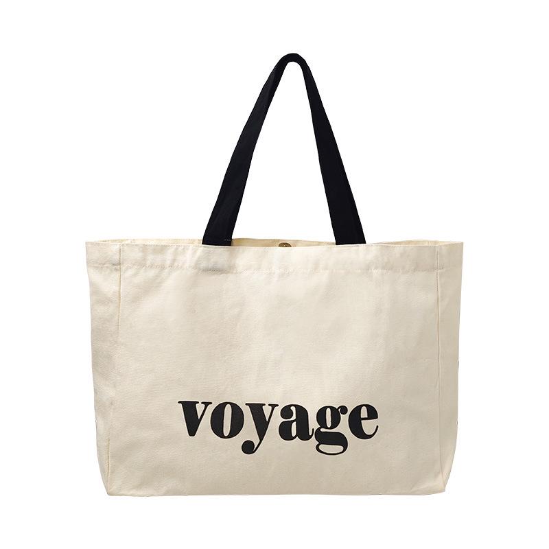 Large Capacity Canvas Tote: Minimalist Travel Yoga & Book Bag for Men and Women