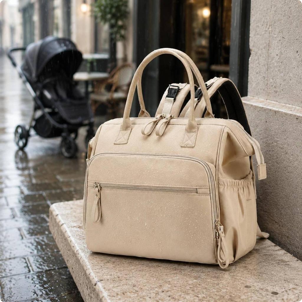 Waterproof Diaper Backpack AntiProtected Pocket Infant Bag Foldable Stroller