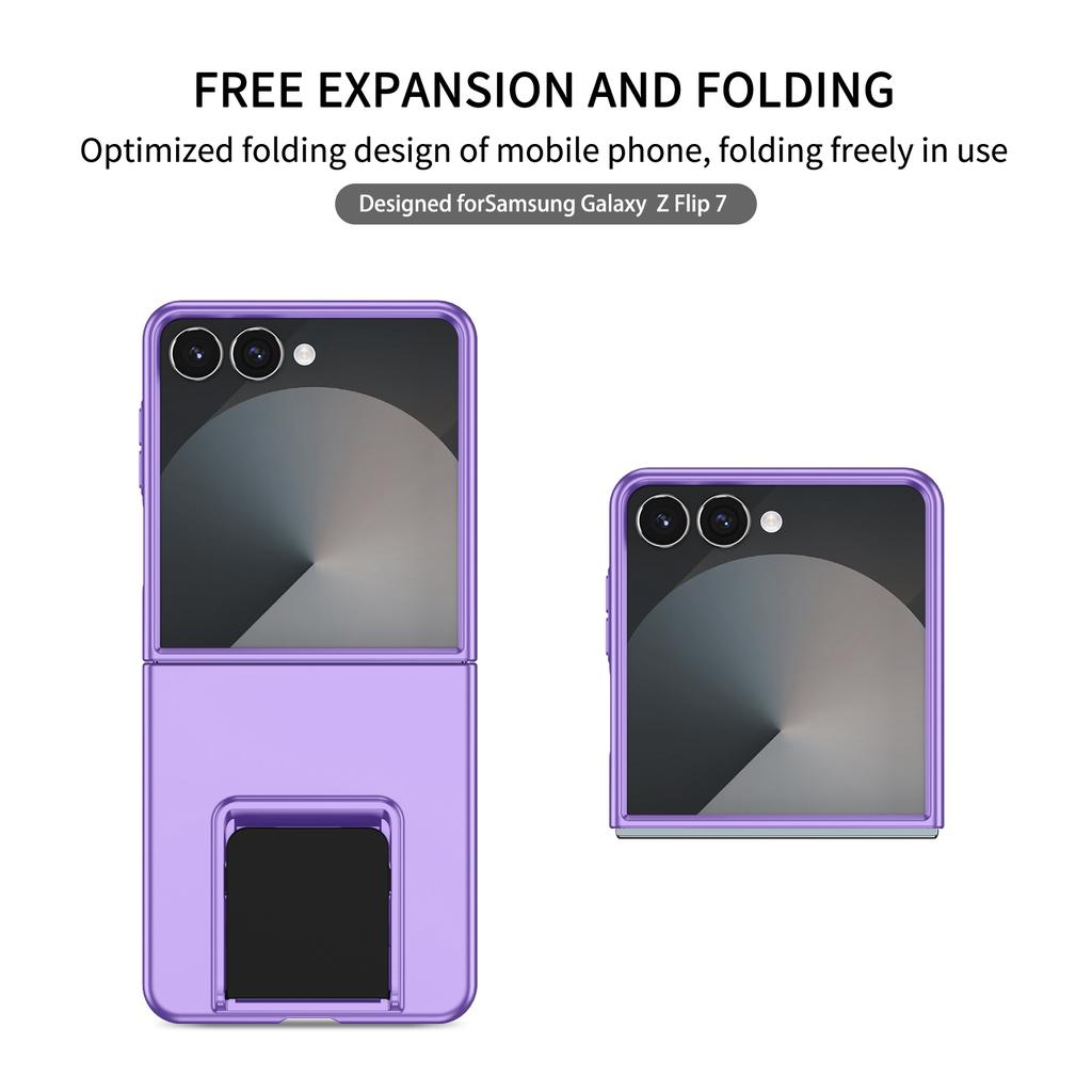 Luxury For Samsung Galaxy Z Flip 8 7 6 5 4 3 Foldable Phone Case With Hidden Bracket Shockproof Hard PC Back Cover Fundas