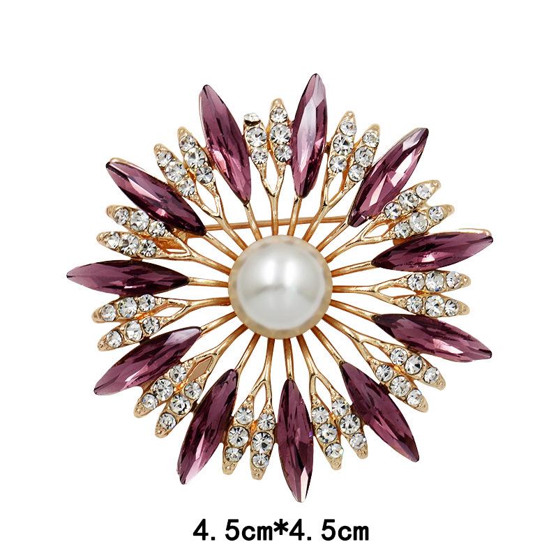 

Элегантная акриловая брошь с гальваническим покрытием для женщин - Стильная булавка для шарфа и аксессуар для одежды, корсаж