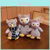 Adorável Coruja de Pelúcia Macia Conjunto de Cachecol com Chapéu Câmera Óculos Para Crianças