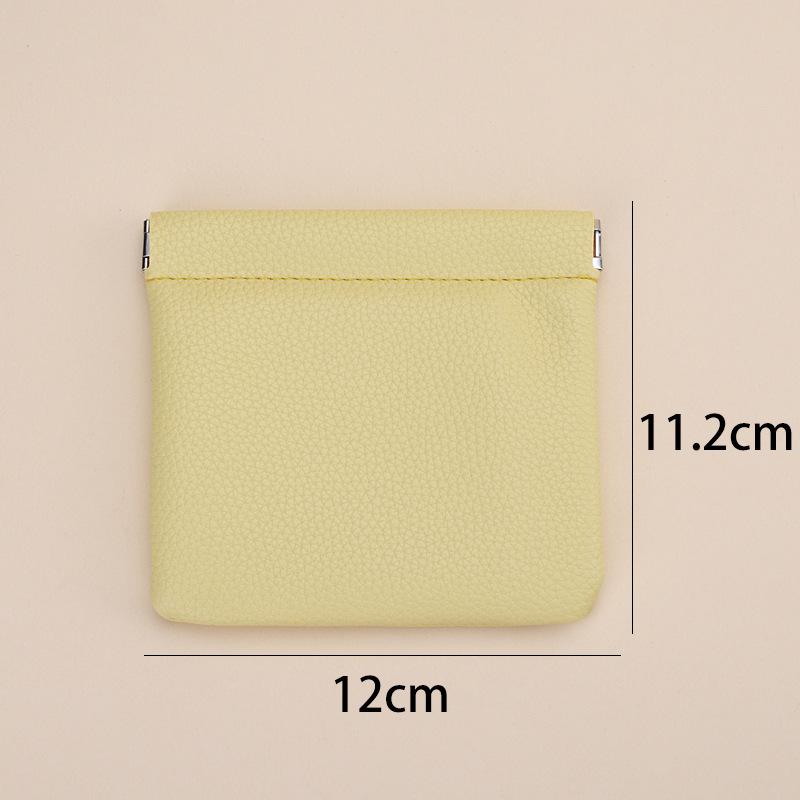 

Кошелек для монет из ПУ с текстурой личи и автоматической застежкой - Многофункциональный чехол для косметики, ювелирных изделий, помады и аксессуаров