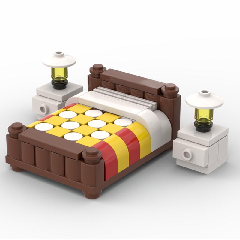 Moc House Furniture Building Blocks City Kitchen Accessories Diy Toys Bed Sofa Piano Bricks Parts Toys For Kids Boys Gifts