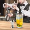 Elegant 400ml Cocktails Mixing Set Shaker Set Including Large Shaker Stirrer and Measuring Cup for Parties