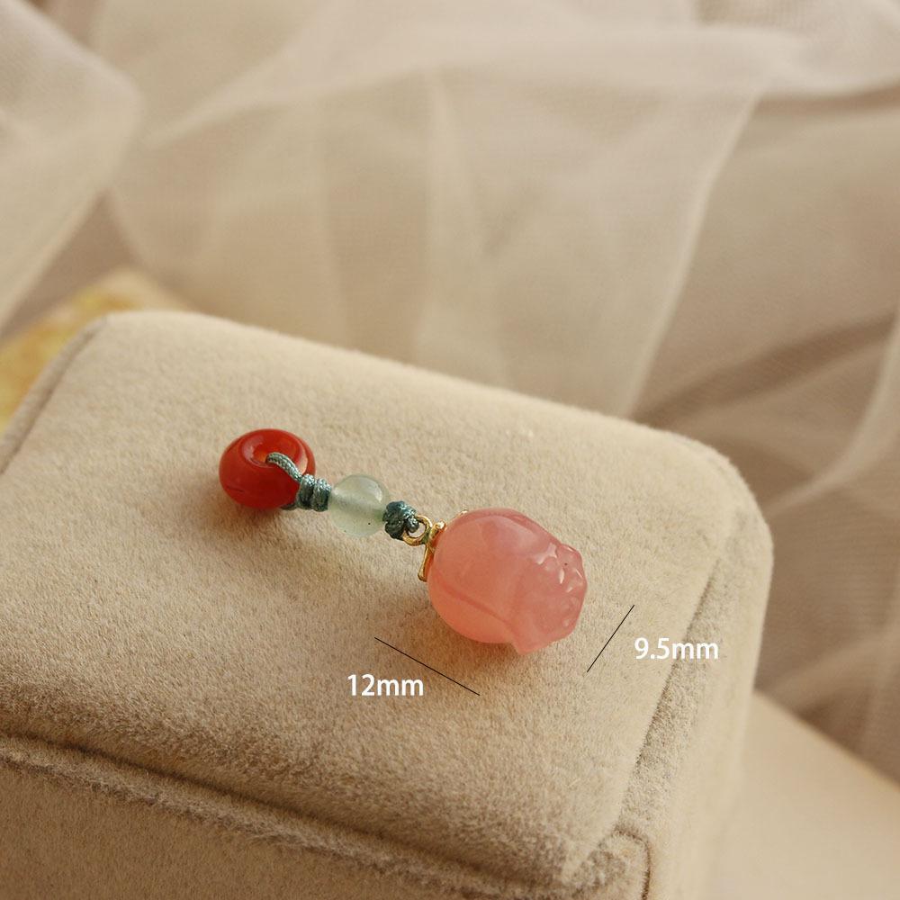 Southern Red Hetian Jade Pendant Beads Bracelet Necklace Accessories