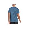 adidas SS22 Stripe Logo Round Neck Short Sleeve T-Shirt Men Tops Blue HL5988