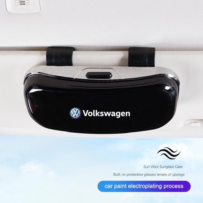Cup Holders Car Visor Glasses Box Auto Sunglasses Storage Case For Volkswagen VW GTI Polo Golf Passat Tiguan Arteon Touareg CC T