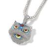 Guochao's New Retro Creative Lion Pendant Copper Inlaid Zircon Colored Lion Head Necklace Trend