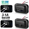 PD+QC3.0 Car Charger Socket 12V/24V Phone Quick Charging Outlet Power Adapter for Motorcycle Truck ATV RV Boat