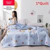 Strawberry Flower Summer Deer Print Quilt Bedding With Polyester Fill For Indoor