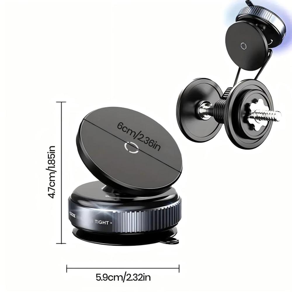 360° Vacuum Magnetic Suction Cup Phone Mount, Adjustable Hands-Free Suction Cup Phone Holder for Car/Gym/Mirror/Smooth Surface