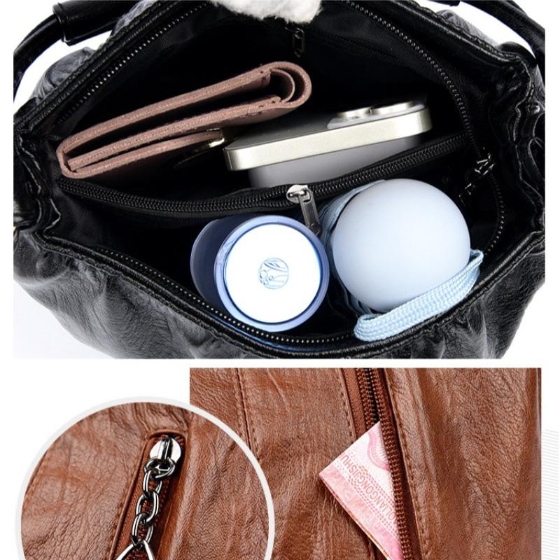 Women's Bag New European and American Fashion Retro Bag Women's Handbag Shoulder Bag Multi-layer Large Capacity Crossbody Bag