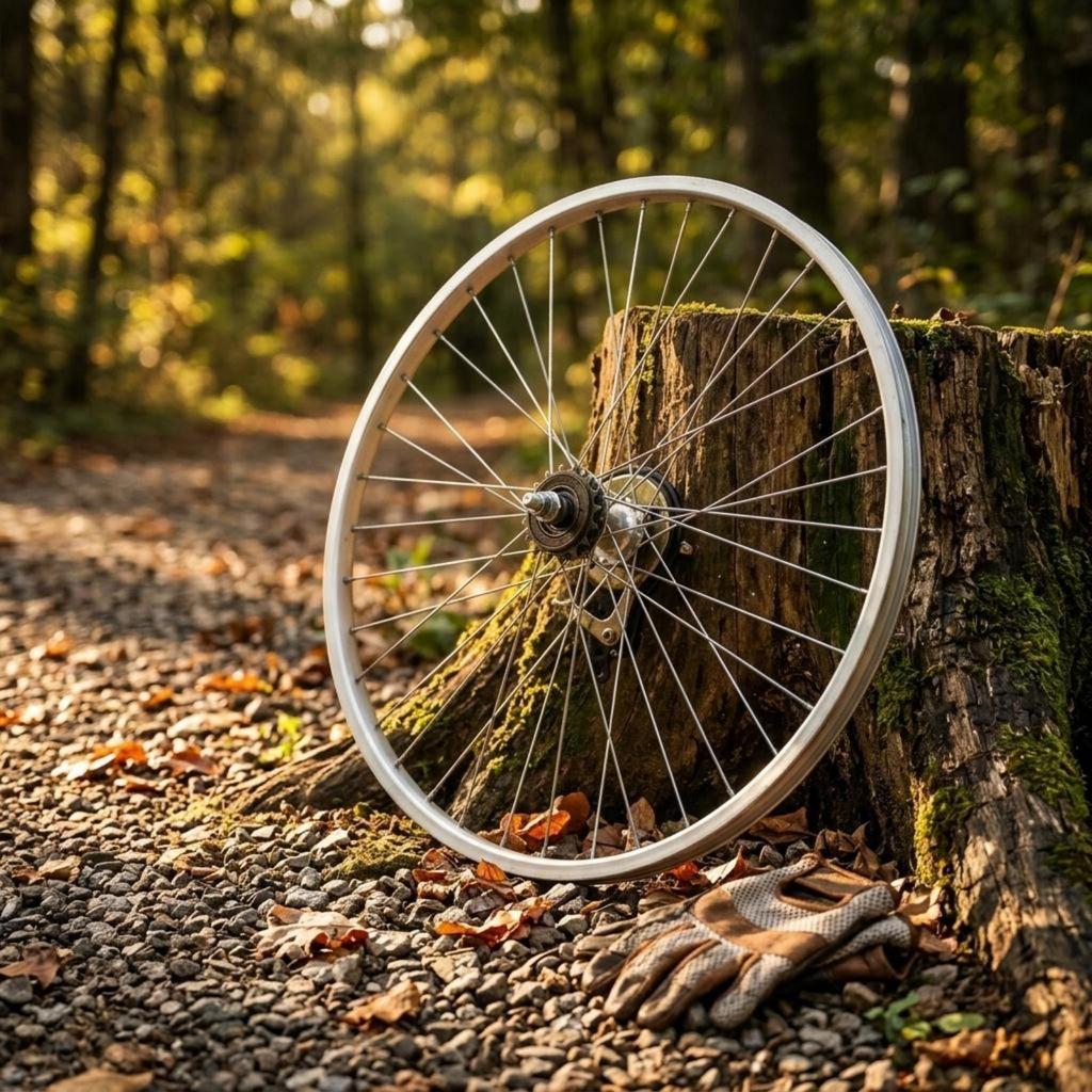 Single Speed Bicycle Rear Wheel Rim 26 Inch Metal Spoke Complete Assembly