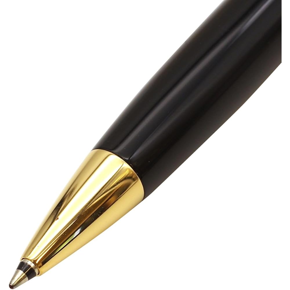 Romeo No.3 Mini Ballpoint Pen Black Gold Plated Finish