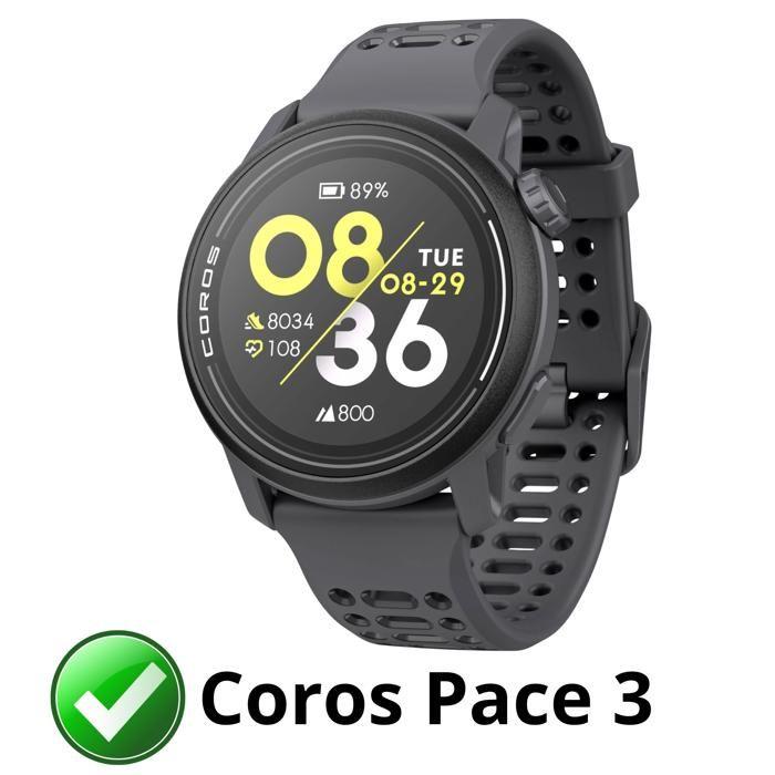 Coque compatible Coros Pace 3 - Protection rigide montre connectée étui transparent écran verre trempé Phonillico®