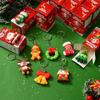 12Pcs Christmas Keychain Blind Box Cartoon Santa Claus Tree Snowman Keyring Backpack Pendant Surprise Box  Year Party Gift
