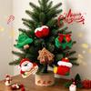 Santa Claus Cartoon Keychain Christmas Tree Christmas Plush Ornament Unisex