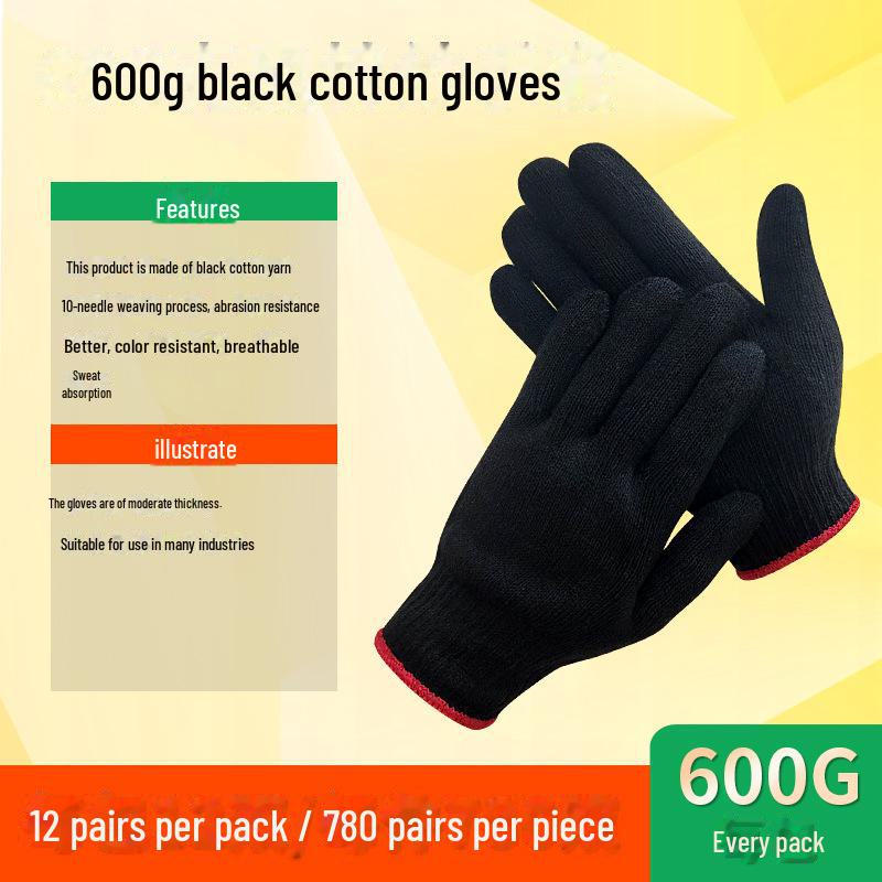 Cotton Yarn Work Gloves for Construction and Labor Protection
