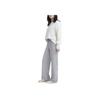 Uniqlo Solid Ribbed Knit Mid-Rise Casual Pants Women Bottoms Gray 461317-03