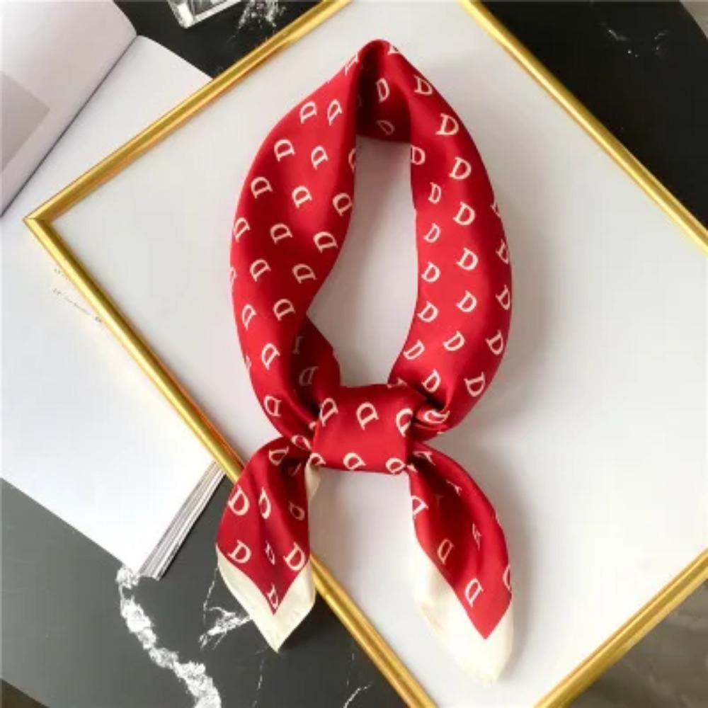 2025 Summer Luxury Brand Silk Scarf Square Women Shawls And Wraps Fashion Office Small Hair Neck Hijabs Foulard Scarves 70*70cm