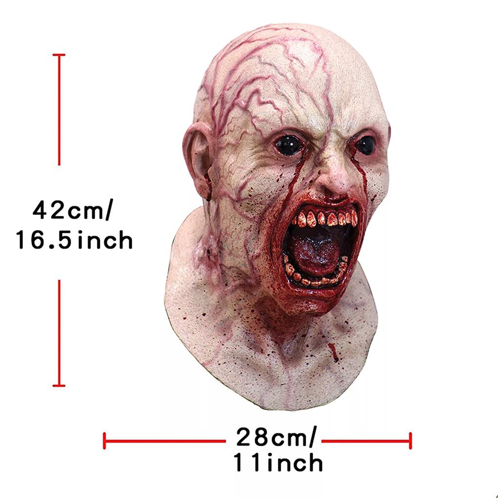 Zombie Mask Creepy Halloween Props საშინელი რეალისტური სახის ნიღაბი მოზრდილთა წვეულების Cosplay კოსტიუმების რეკვიზიტები საშინელებათა ინფიცირებული ზომბი ნიღბები