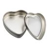 12pcs Empty Heart Shaped Gift Boxes Metal Tins with Clear Window Heart Shaped Metal Tin Cans Small Candle Tins with Lids Party Favor Box Gift Wrap Box