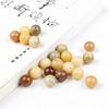 Natural Bodhi Root Multi-Treasure Round Beads 12MM for Handmade DIY Buddhist Rosary Bracelet – Candy Color Spacer Beads.