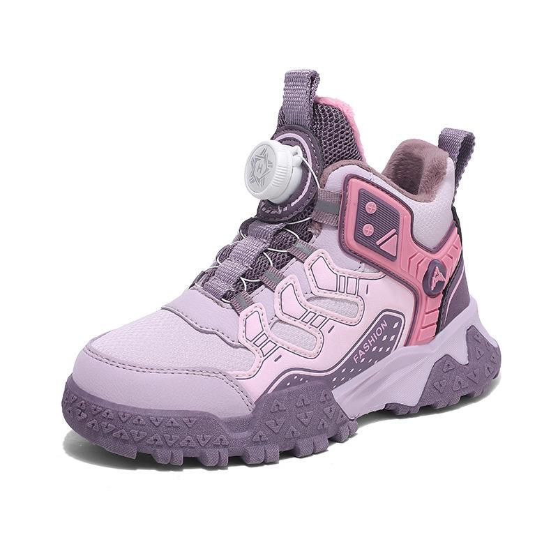 Boys' Plush Lined Sports Shoes - Autumn/Winter 2025 Fashion: Warm, Thickened Running & Dad Shoes