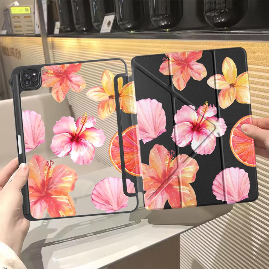 Cartoon Flower Tablet Case For iPad Mini 6 7 Air 4 5 M3 M2 1 2 M4 11inch Pro 2025 Pro 11th 10th 9th 8th 7th 12.9inch Holder