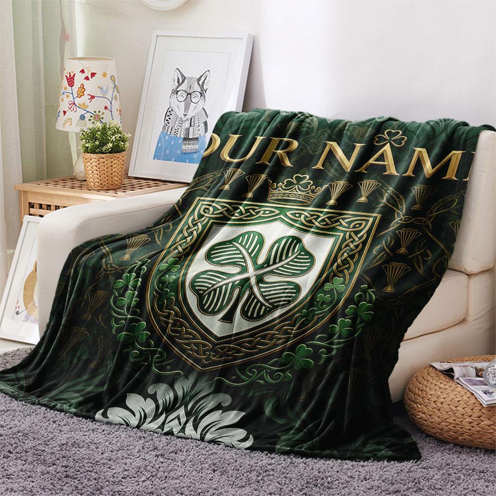 Custom Name,Celtic FC Printed Flannel Blanket, soft throw for bedroom sofa, washable, Christmas present, great gift.