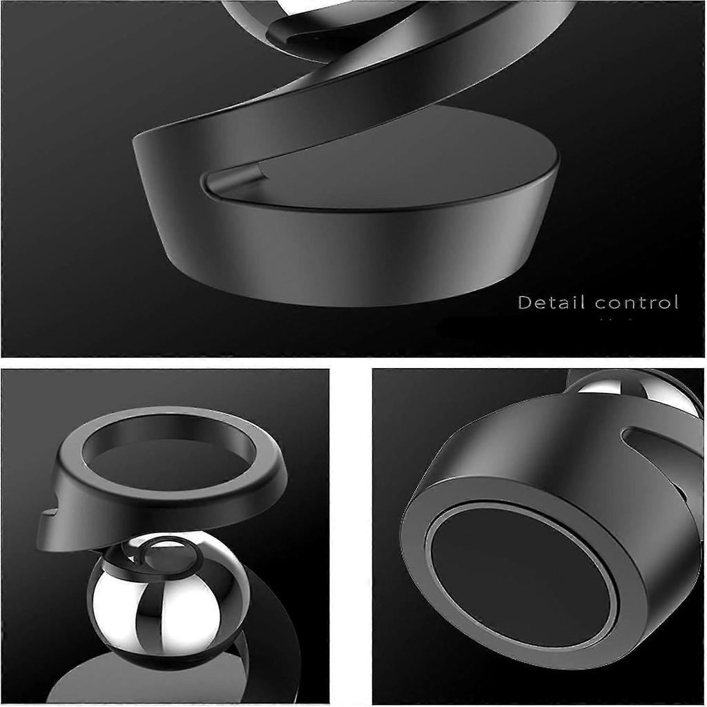 Gravity Defying Kinetic Desk Toy, Desktop Suspended Gyroscope, Optical Illusion Desk Toy, Stainless Steel Sphere, Stress Relief Kinetic Sculpture