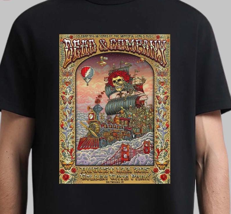 Dead Company Golden Gate Park On August 1 2 3 2025 poster T shirt Black KV38698