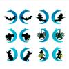 Moon Witch Bat Earring Silicone Mold Suitable for Epoxy Resin Diy Craft Backpack Pendant Ornament Jewelry Making