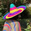 Panama Bucket Mexican Straw Hats Wide Brim Carnival Sombrero Outdoor Mexican Party Hat  Party Decor