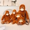 Realistic Gorilla Plush Toy Soft Stuffed Monkey with Movable Limbs & Detailed Fingers Convertible Backpack Shoulder Bag Cuddly Companion for Kids
