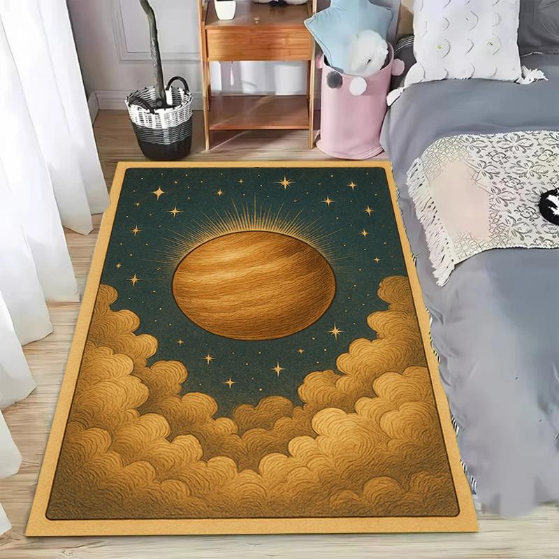 Weltraum Planeten Teppich Sternenhimmel Teppiche im Wohnzimmer Teppich Illusion Teppiche Heimdekoration Schlafzimmer Matte Kinder Teppich Läufer