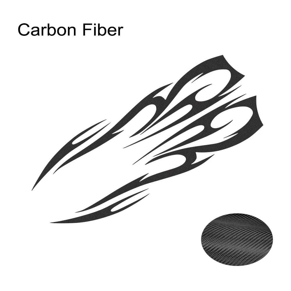 Universal Car Engine Hood Stripe StickerFlame Pattern Racing Sports Auto Body Bumper Vinyl Modified DIY Car Decor Accessories