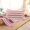 2Pcs Thickened Thickening Pillowcase Breathable Soft Striped Pillow Cover Stripe Design Washable Cushion Cover All Seasons