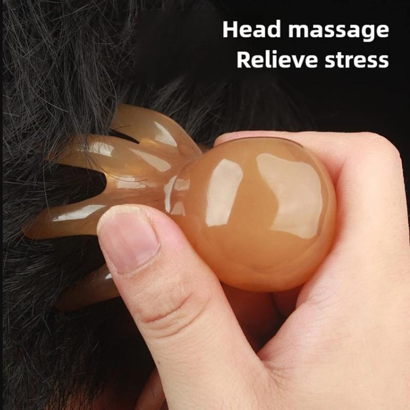 Resin Octopus Scalp Massage Comb – Meridian Stimulating Gua Sha Brush for Relaxation, Stress & Fatigue Relief