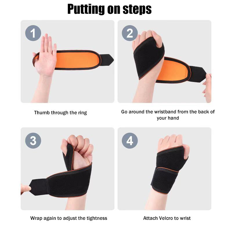 2Pcs Adjustable Wristband Carpal Tunnel Brace Wrist Support Sport Tendinitis Pain Relief For Arthritis Wrist Bandage Wrap