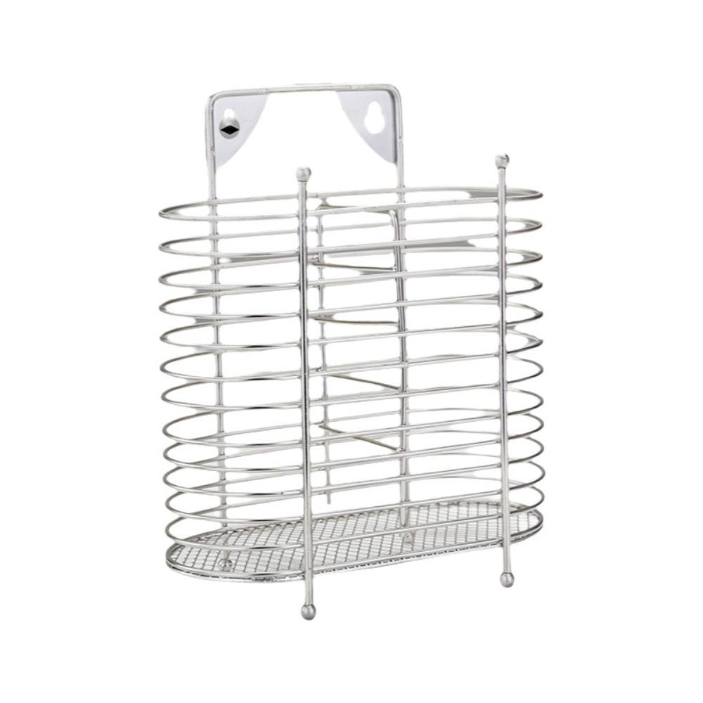 Stainless Steel Chopsticks Holder Hanging Efficient Draining Kitchen Tableware Holder Rust-Free Wall Mounted