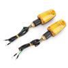 1 Pair Waterproof Turn Signal Indicator Light Lamp Accessories Fit for Honda Black Yellow