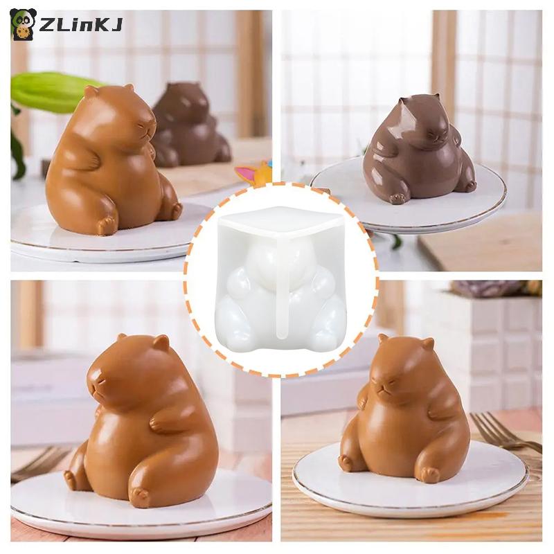 1 STÜCK Niedliche 3D Capybara Silikonform Cartoon Tier Milch Gelee Pudding Silikonform Hausküche Backzubehör