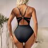 Stylish Women's Sexy Cutout Bikini Swimsuit, Fitted Beach Vacation Swimsuit