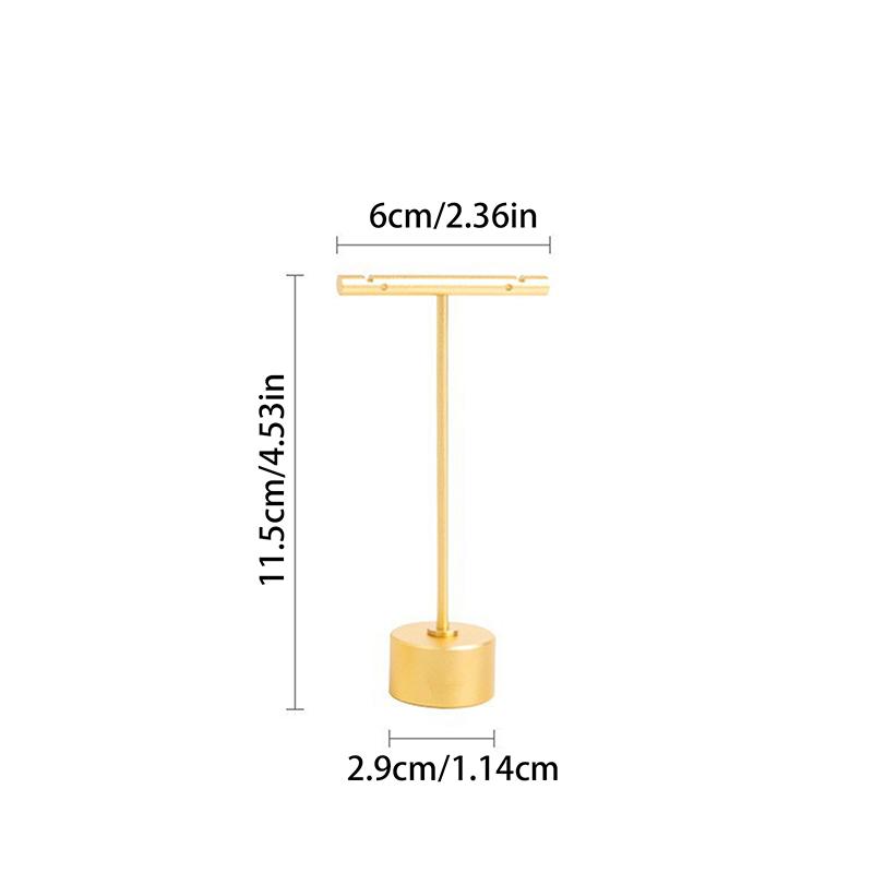 Metal Stud Dangle Earrings Display Rack T Bar Stand Jewelry Hanger Organizer Holder Eardrop Freestanding Shelf