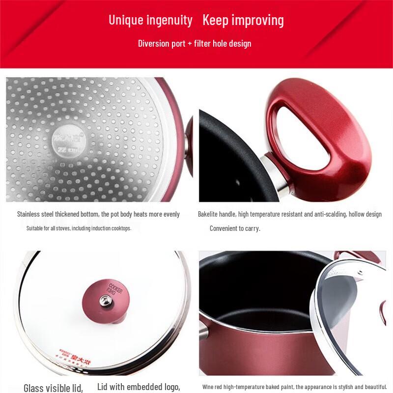 Chui Da Huang 22cm Multi-Purpose Long Handle Pot