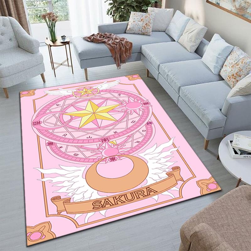 Cute Cartoon Theme Sailor Moon Tsukino Usagi Cartoon Rug Multifunctional Household Anti-slip Decorative Door Mat, Outdoor Floor Mat, and Carpet Y7