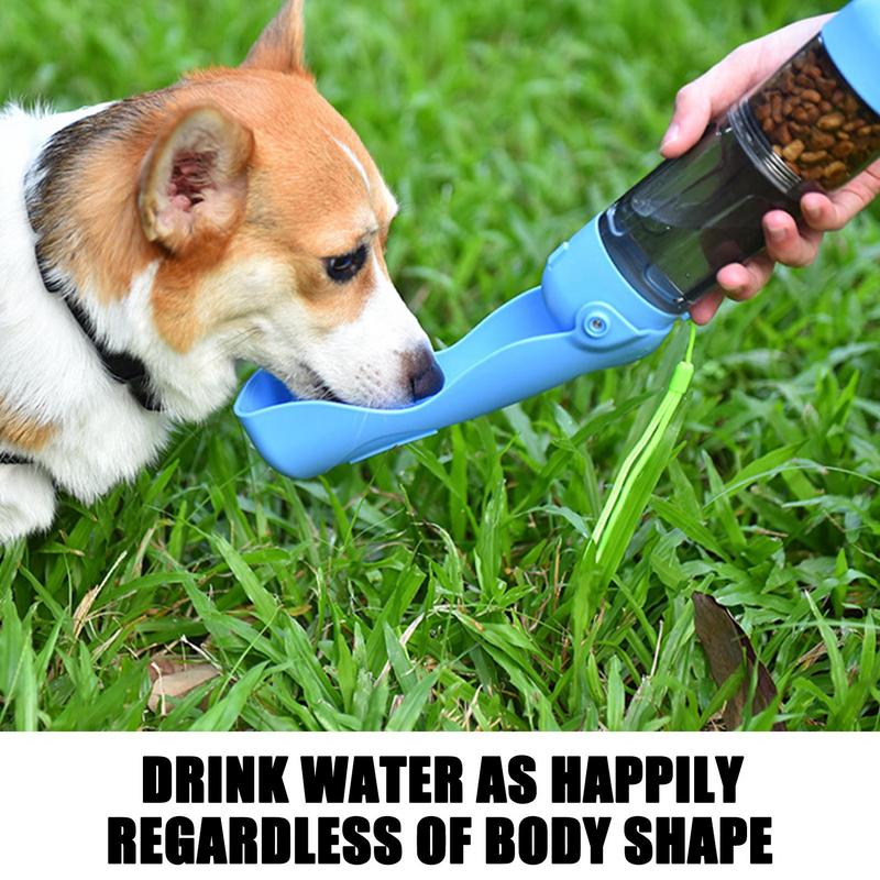 Dog Water Bottle Dog Water Bottles For Walking Foldable Spill Proof Dishes With Food Container For Camping Hiking Beach Road