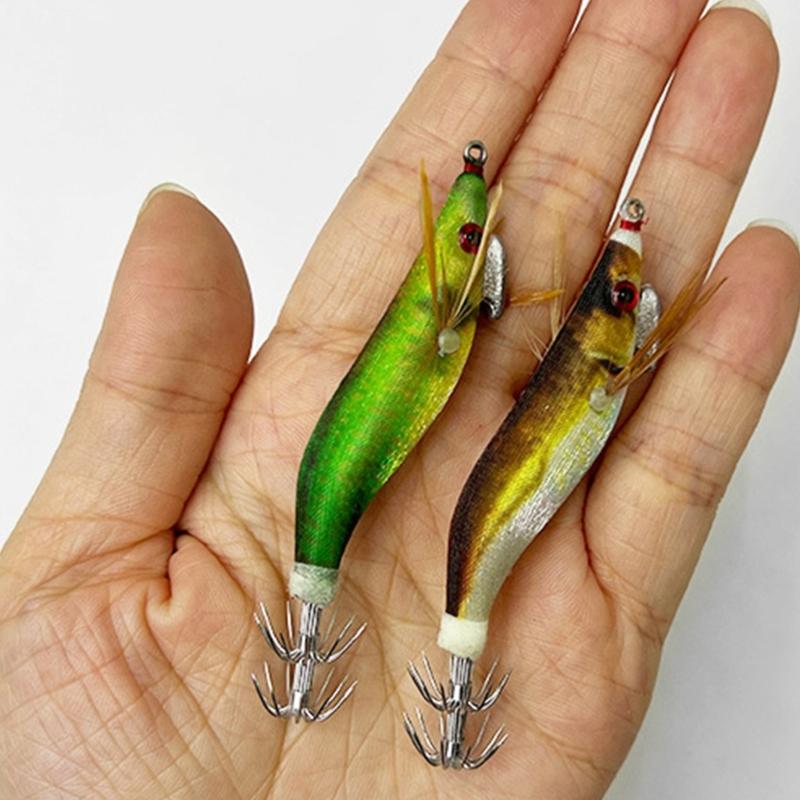 Fishing Lures Glow Jig Hook Shrimp Lure Baits Squid Jig Artificial Hard Baits Glow Squid Jig Cuttlefish Hook